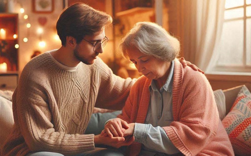 When a loved one has cognitive impairment, care and support are essential to ensure a comfortable and safe life for them. Photo - AI: Ngoc Thuy