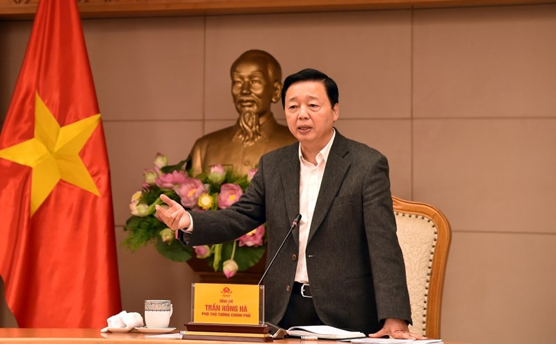 Deputy Prime Minister Tran Hong Ha emphasized that the functions and tasks of the Ministry of Agriculture and Environment must update new regulations and management ideas. Photo: VGP/Hai Minh