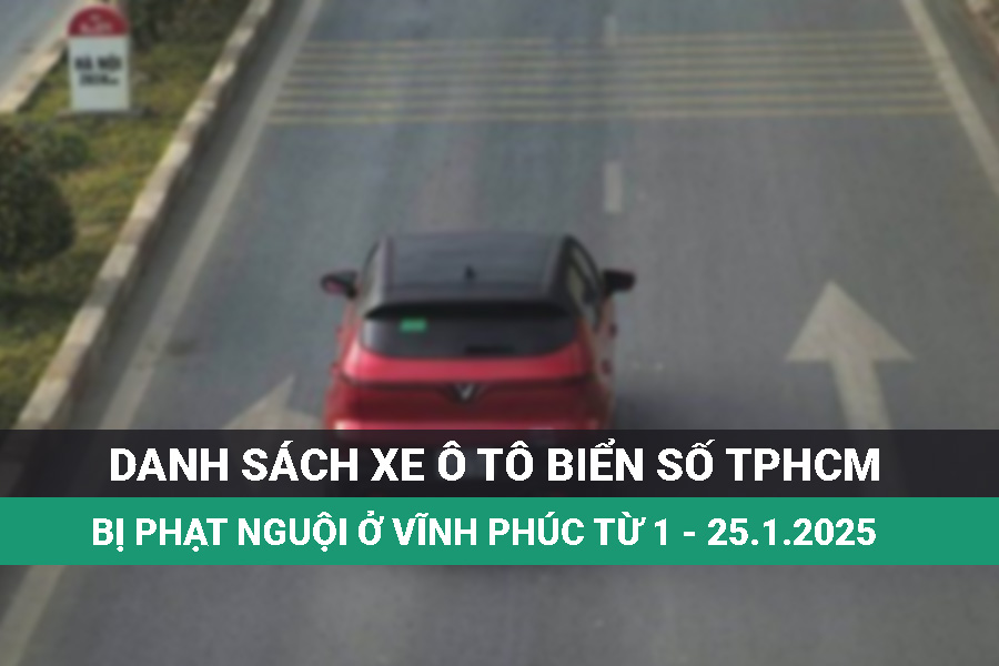 The owner of the car with the HCMC license plate below went to the police to handle the fine