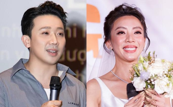 Thu Trang and Tran Thanh. Photo: Producer.