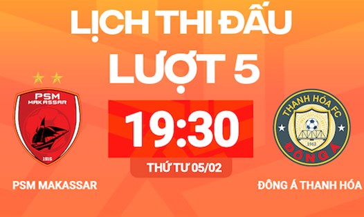 Câu lạc bộ Thanh Hóa làm khách trước PSM Makassar tại Cúp C1 Đông Nam Á. Ảnh: FPT Play
