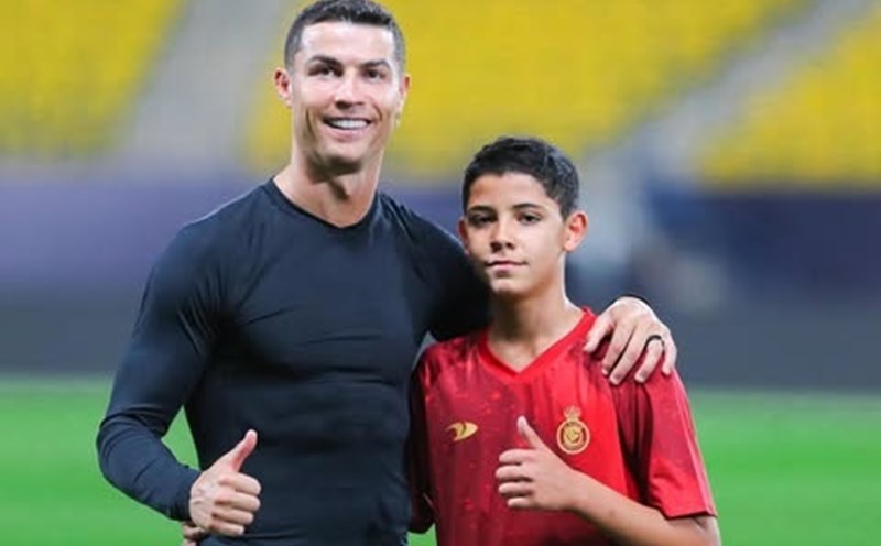 Ronaldo's son is training at Al Nassr's youth team. Photo: Instagram character