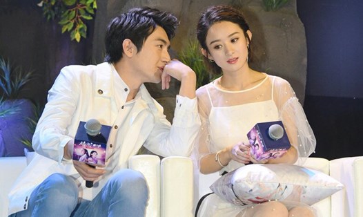 Triệu Lệ Dĩnh và Lâm Canh Tân. Ảnh: AllKpop.