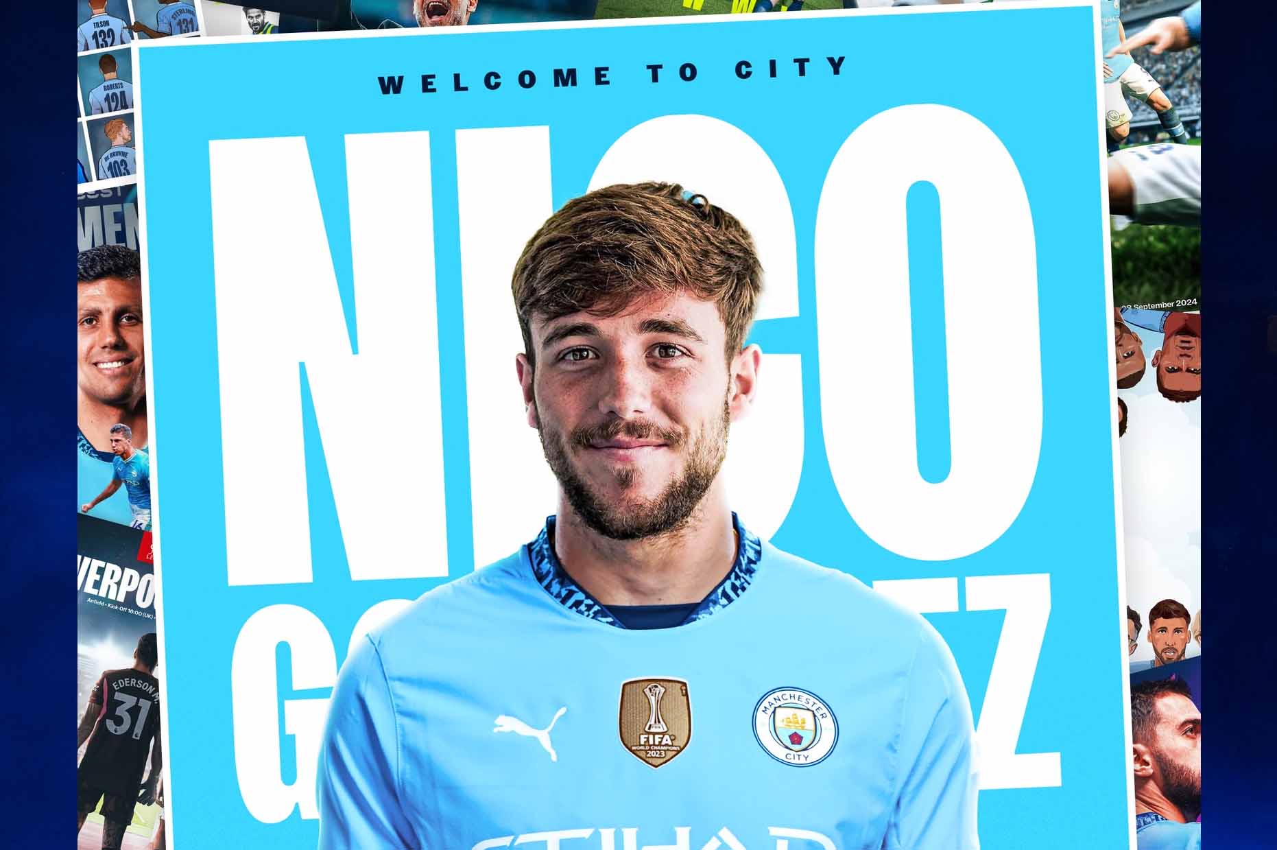 Nico Gonzalez is the last name to join Man City in the 2025 winter transfer window. Photo: Manchester City FC