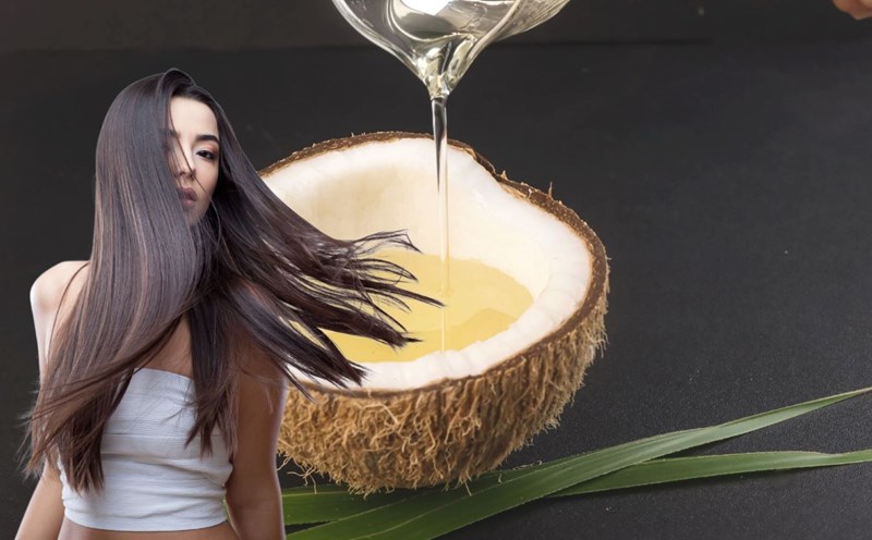 Coconut oil is good for hair. Graphics: Thanh Thanh