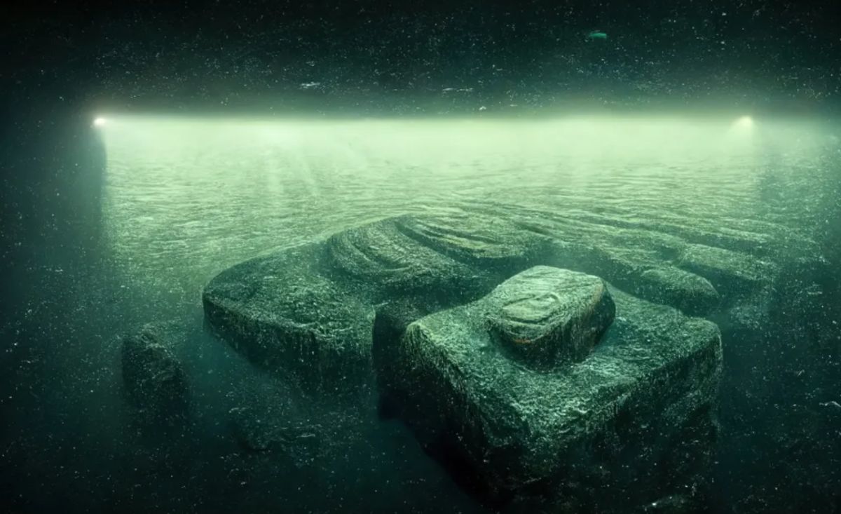 A sonar image shows an object shaped somewhat like the Millennium Falcon at the bottom of the Baltic Sea. Photo: Ocean X