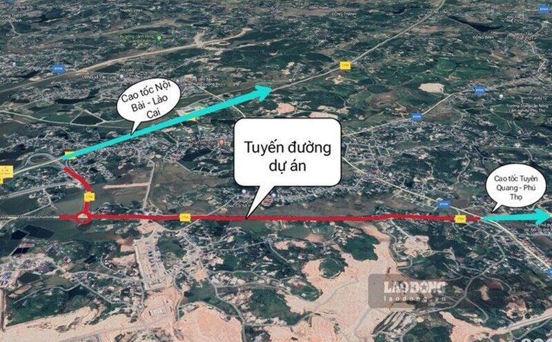 The road connecting the two expressways Noi Bai - Lao Cai and Tuyen Quang - Phu Tho (in Phu Tho town) will soon be implemented after the results of the contractor selection are available. Graphics: To Cong