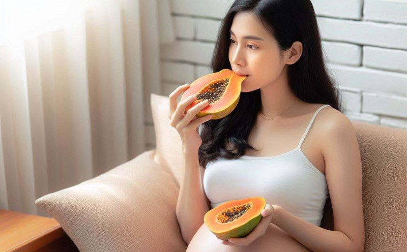 Pregnant women should eat papaya carefully and reasonably to maximize health benefits without risk. Photo - AI: Ngoc Thuy
