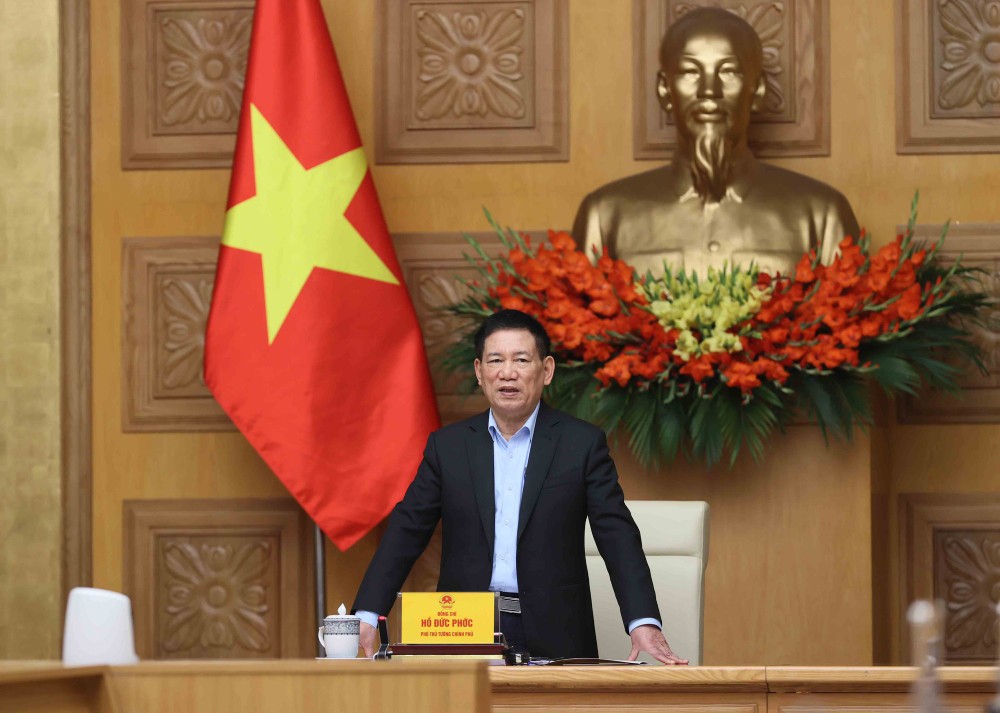 Deputy Prime Minister Ho Duc Phoc cited the story of a bowl of pho costing up to VND1 million at a Steering Committee meeting to evaluate price management and operation. Photo: VGP