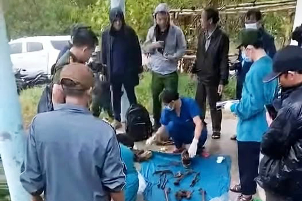 The remains of a female teacher in Binh Dinh were found in Phu Yen province after more than a year of being missing. Photo: Minh Hang