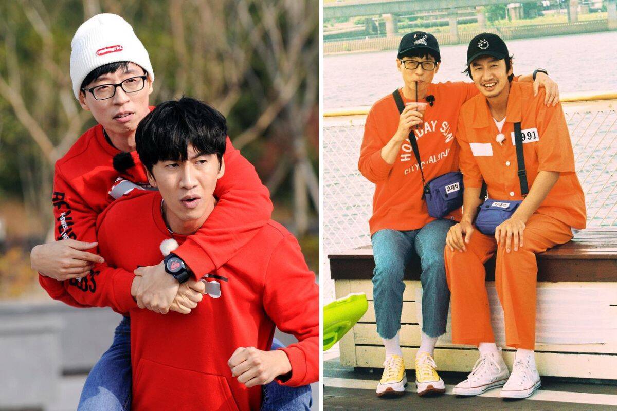 Lee Kwang Soo and Yoo Jae Suk in Running Man. Photo: Naver