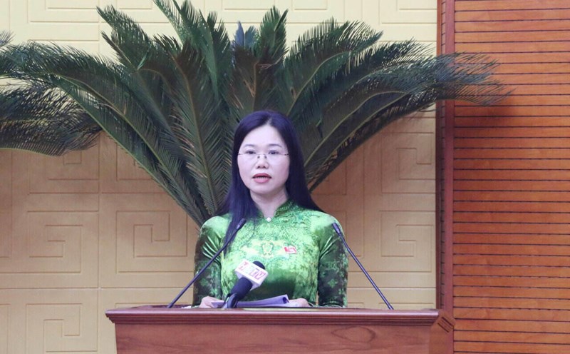 Ms. Bui Thi Minh, Deputy Secretary of the Provincial Party Committee, Chairwoman of the People's Council of Hoa Binh province. Photo: Le Hue