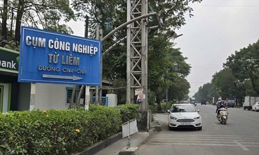 Đường vào Cụm Công nghiệp Từ Liêm. Ảnh:  Trần Hoàng