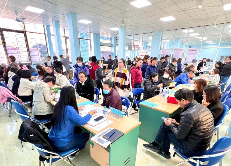 Hai Phong businesses need to recruit thousands of workers after Tet. Photo: Hai Phong Employment Service Center