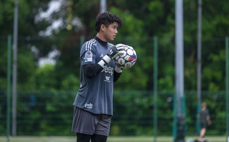 Goalkeeper Ho Tung Han is playing for Balestier Khalsa Club in Singapore. Photo: Provided by the character
