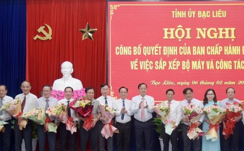 Bac Lieu reorganizes units under the provincial Party Committee. Photo: Nhat Ho