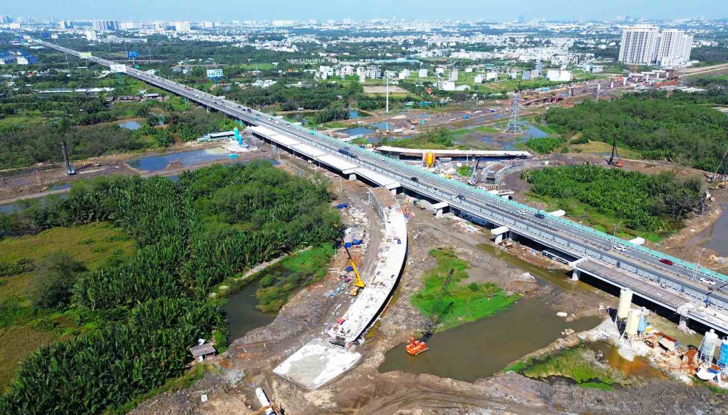 The intersection of Ho Chi Minh City Ring Road 3 with Ho Chi Minh City - Long Thanh Expressway. Photo: Minh Quan