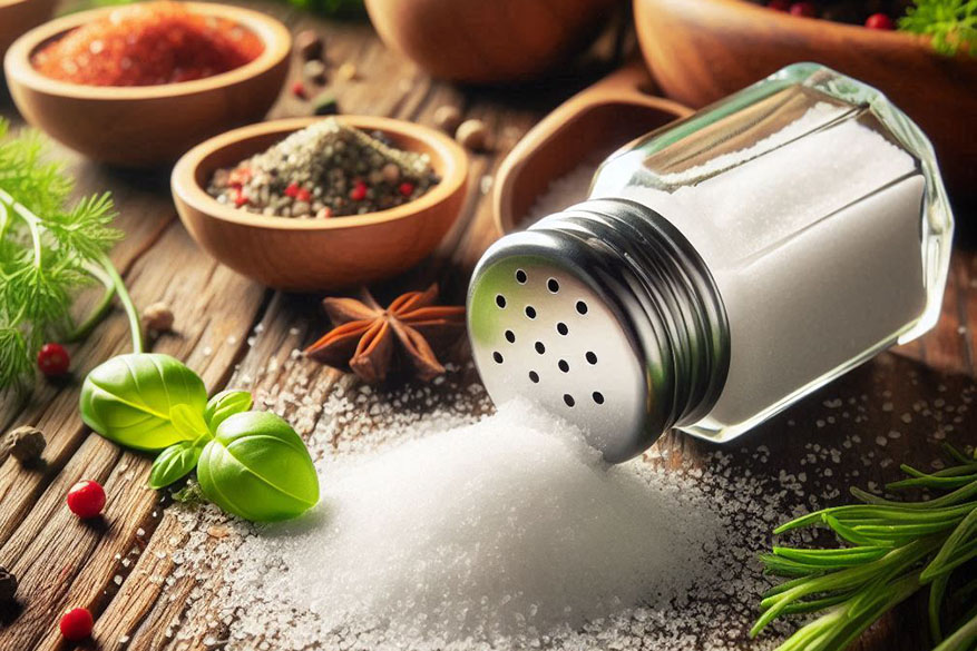 Salt with low sodium content is a good choice for those who want to reduce the amount of sodium and maintain the salty taste in the dishes. Photo - AI: Ngoc Thuy