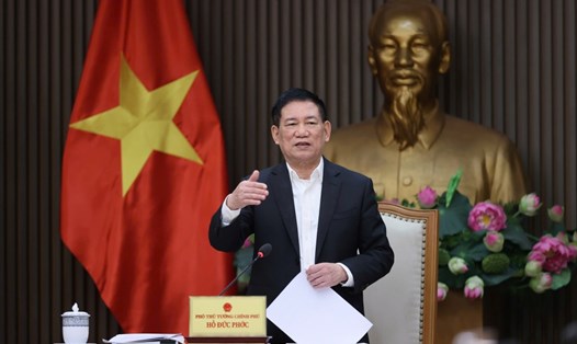 Phó Thủ tướng Chính phủ Hồ Đức Phớc kết luận cuộc họp. Ảnh: VGP