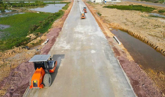 The construction site of Ring 4 - Capital Project, section passing Bac Ninh. Photo: Van Truong