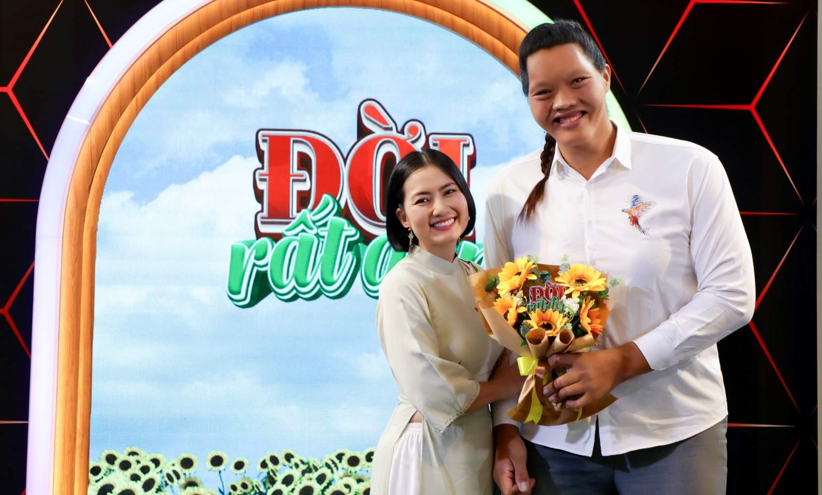 The female athlete Nguyen Thi Kieu shared with Ngoc Lan about being teased by her friends. Photo: Manufacturer.