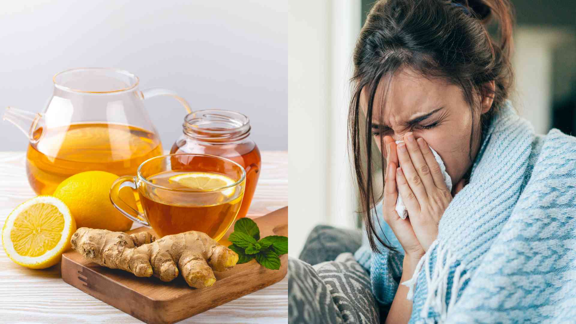 Ginger tea is a good drink when the flu. Graphics: Thuy Linh.