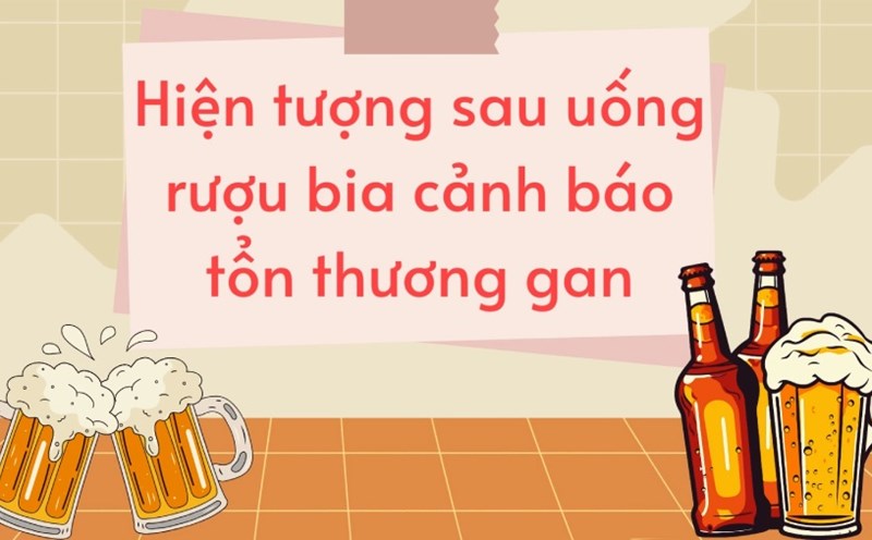 The phenomenon after drinking alcohol warn liver damage