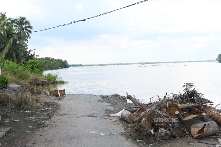 Khu vuc xay dung du an cong An Hoa thuoc du an JICA-3 cham trien khai thi cong. Anh: Thanh Nhan