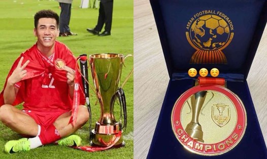 Tiến Linh đã nhận được huy chương vàng ASEAN Cup 2024. Ảnh: FBNV