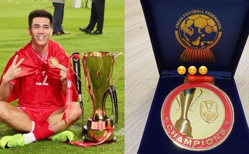 Tien Linh has received the ASEAN Cup gold medal 2024. Photo: FBNV