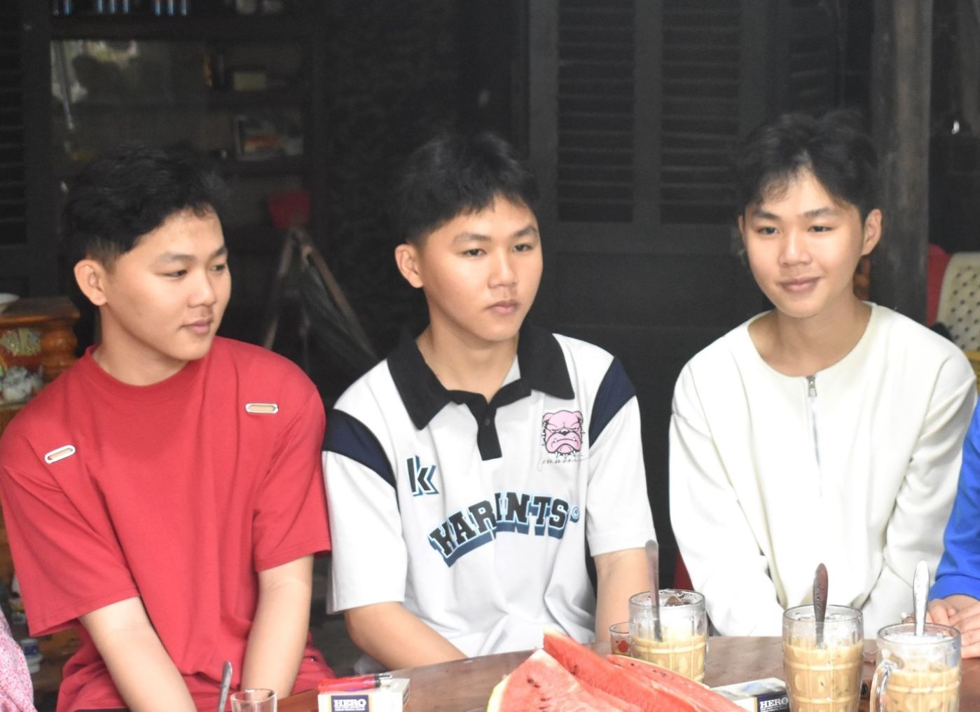 Three brothers Tan, Tai and Loc joined the army in 2025.