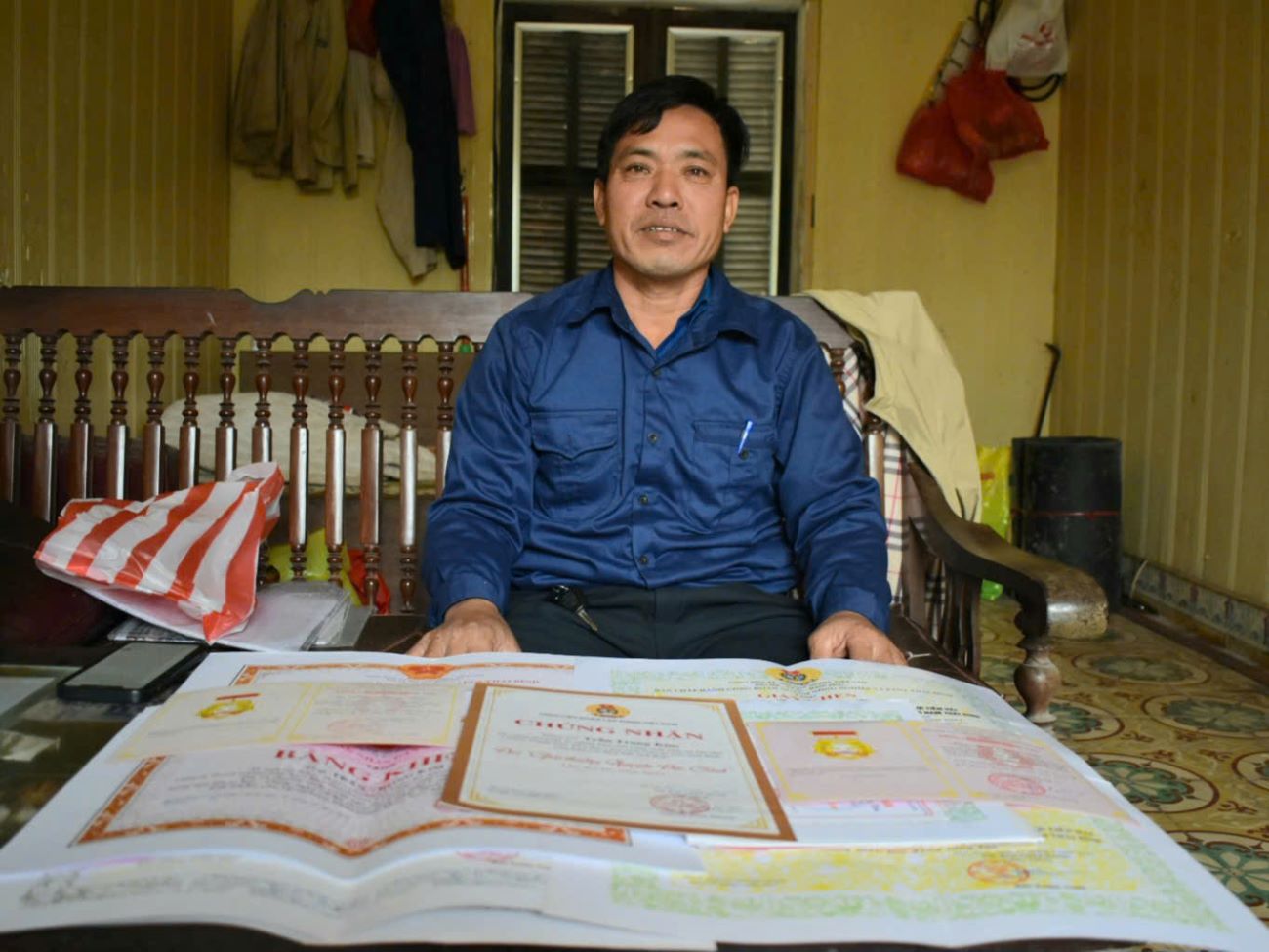 Mr. Tran Trong Kim - Head of Mechanical Team, Tien Hai Irrigation Works Exploitation Enterprise (Nam Thai Binh Irrigation Works Exploitation Company Limited). Photo: Nam Hong