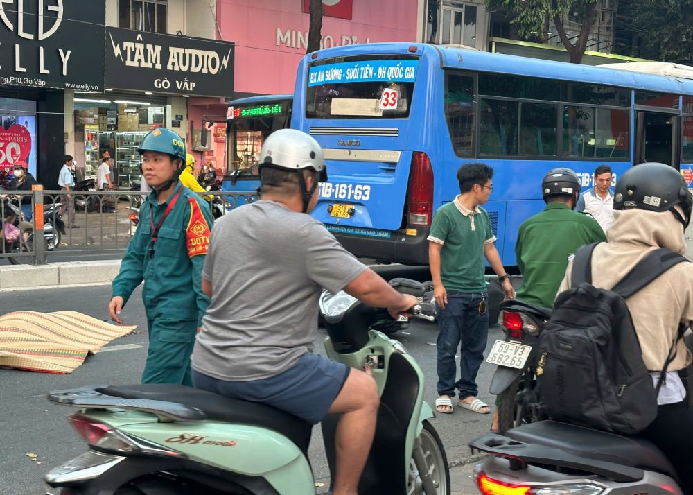 The scene of the accident, causing 1 death. Photo: Anh Tu