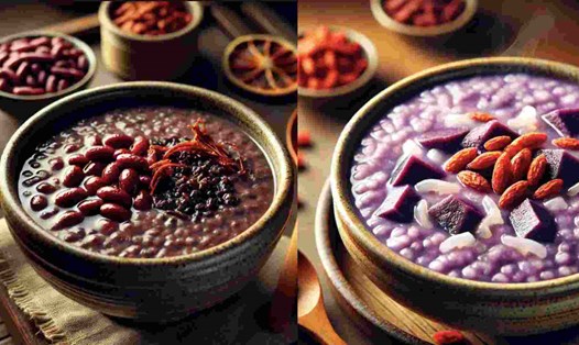 2 món cháo giúp thanh lọc ở người sau 50 tuổi. Đồ họa: Hạ Mây