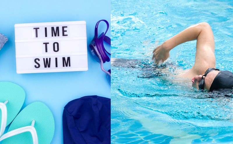 Swimming good for health in people after 50 years old but should avoid wrong movements. Graphic: Thanh Thanh