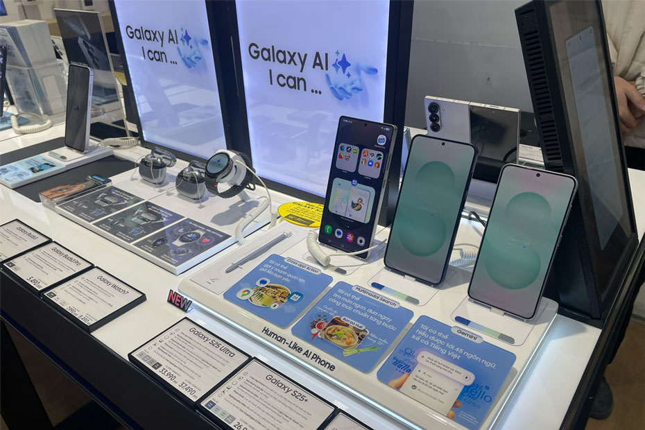 Many customers wait after Tet to buy high -end phones. Photo: Bui Duc