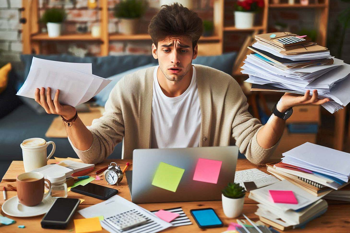 In modern society, doing many things at the same time seems to have become a trend to increase work productivity. Photo - AI: Ngoc Thuy