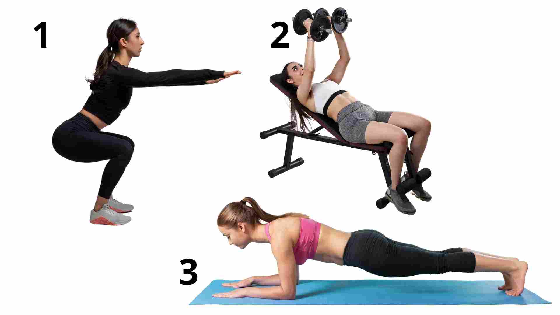 Some exercises for women to help reduce visceral fat. Graphics: Ha May