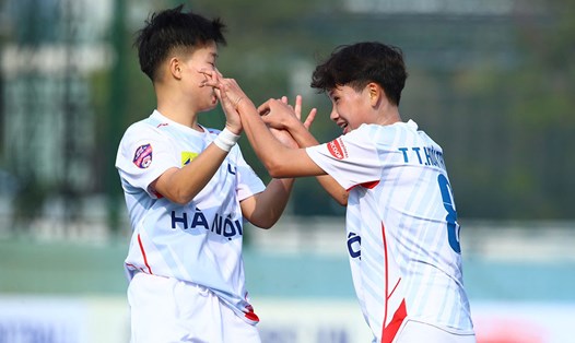 Hà Nội thắng đậm 6-0 trong ngày ra quân giải U19 nữ Quốc gia 2025. Ảnh: VFF