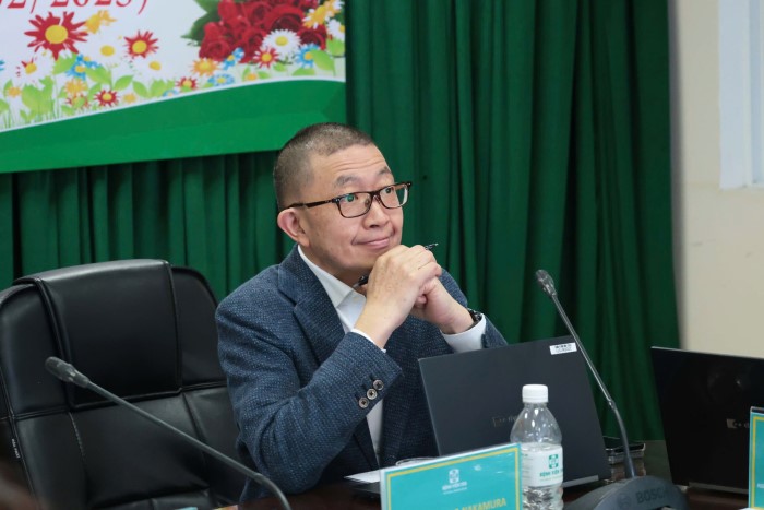 Ong Shintaro Nakamura - Co van cao cap ve An sinh xa hoi, JICA Nhat Ban tai buoi lam viec. Anh: Song Han