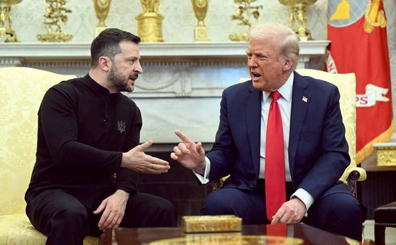President Donald Trump and President Volodymyr Zelensky on February 28. Photo: AFP