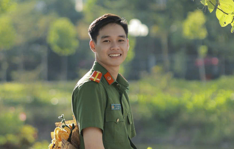Lieutenant Do Van Linh is currently working at Dien Bien Provincial Police. Photo: Character provided