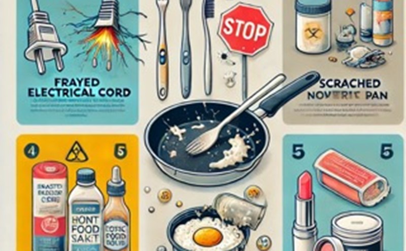 In the home, items such as electric wires, non-stick pans... should not be used when there are signs that they need to be replaced. Photo AI: Ha My