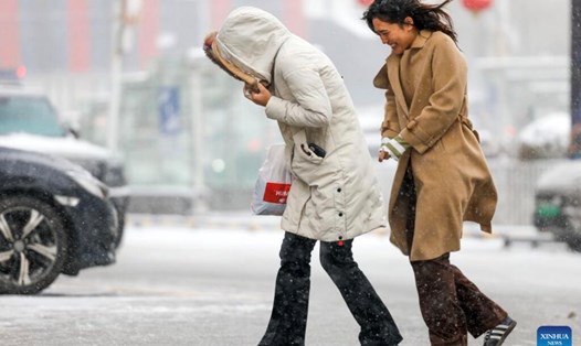 Đợt không khí lạnh mới nhất ở Trung Quốc dự báo khiến nhiệt độ giảm mạnh trong vài ngày tới. Ảnh: Xinhua