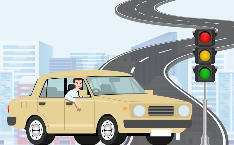 Latest regulations on fines for cars with red light stopping lines. Graphics: Phuong Anh