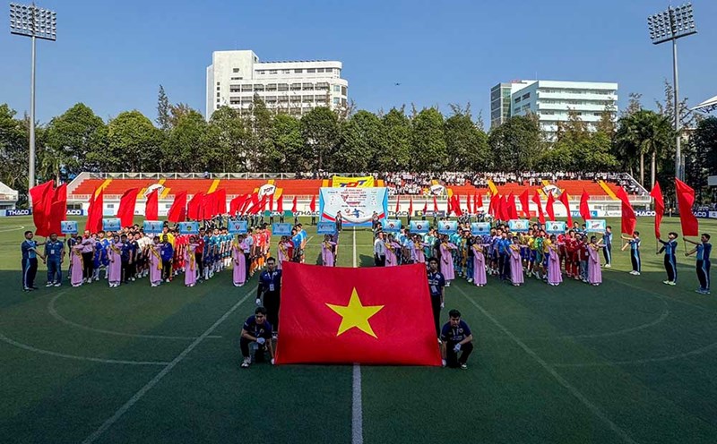 The final round of the 2025 Vietnam Youth Student Football Tournament opened on the afternoon of March 1. Photo: Doc Lap
