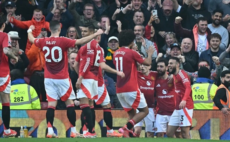 Man United drew 1-1 with Arsenal in round 28 of the 2024-2025 Premier League. Photo: Man United