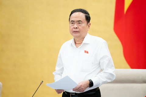 National Assembly Chairman Tran Thanh Man delivered the opening speech at the session. Photo: Quochoi.vn