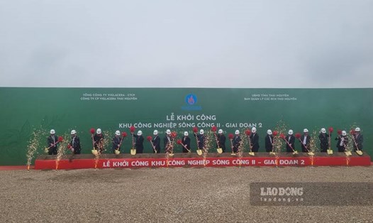 Khởi công Dự án Khu công nghiệp Sông Công II (giai đoạn 2). Ảnh: Lam Thanh