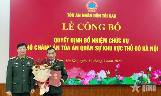Điều động, bổ nhiệm Thượng tá Đỗ Ngọc Bình giữ chức Phó Chánh án Tòa án quân sự Khu vực Thủ đô Hà Nội. Ảnh: Báo Quân đội nhân dân